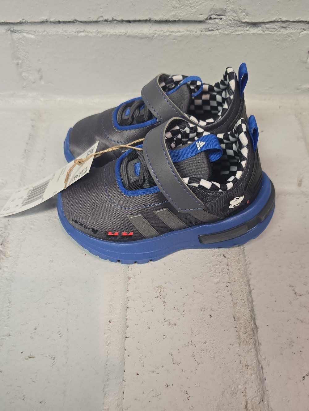 Adidas Infant/Toddker Size 5k Gray and Blue Mickey Athletic Sneakers. New